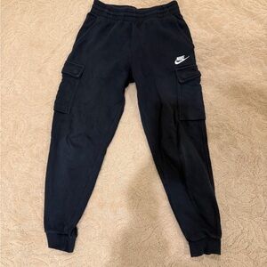Boys Nike Cargo Black Fleece Joggers